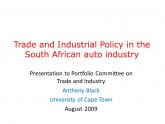 South African Auto industry